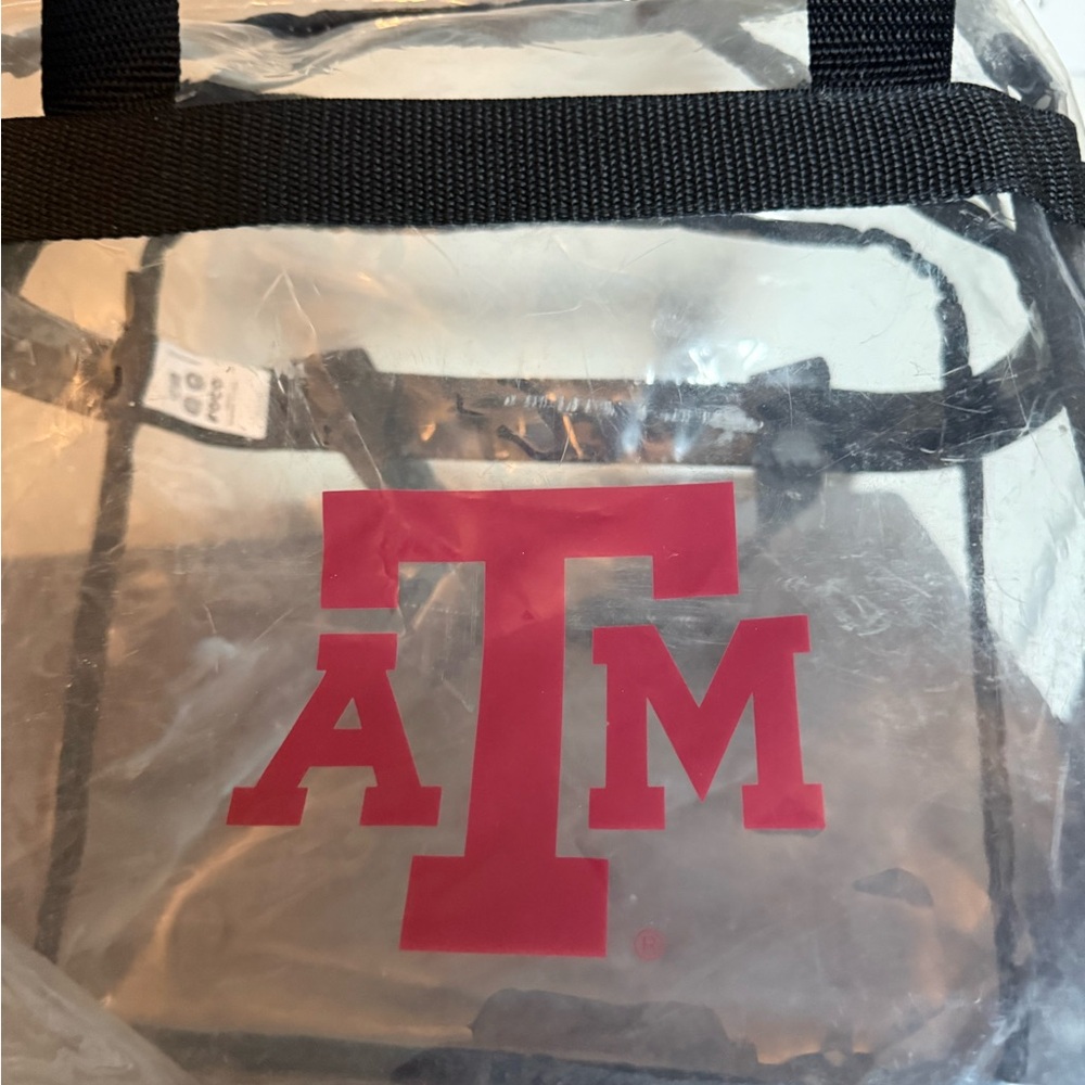 Clear Backpack with Red Logo